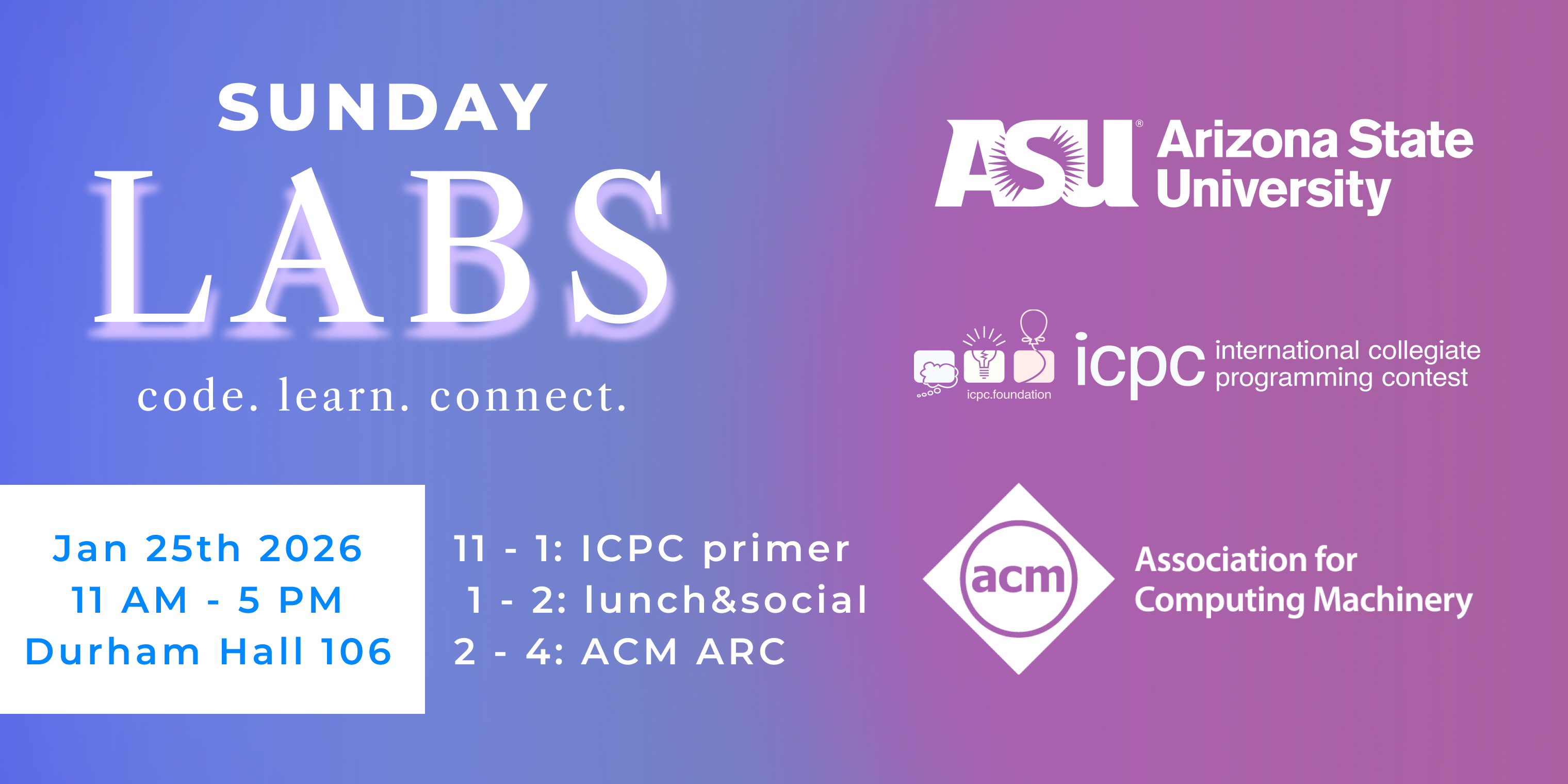 ACM Sunday Labs Launch Banner